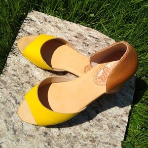 Anthropologie LaTigo "Mollee" Open Toe Flats